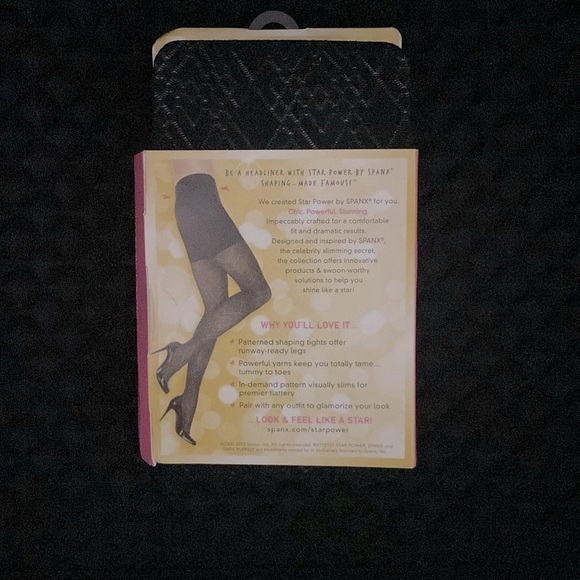 SPANX Star Power Center-Stage Patterned Shaping Tights Black Size S/B - Picture 6 of 7